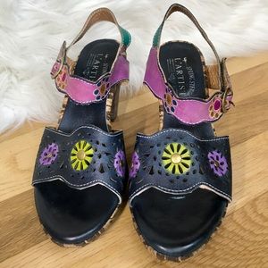 L’ARTISTE Heeled Sandals with colorful design